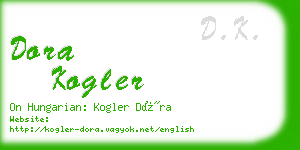 dora kogler business card